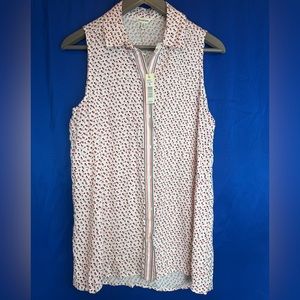 Max Studio Sleeveless Polka Dot Blouse